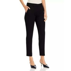 T Tahari Black Ankle Straight Leg Pants Size 12 Bloomingdale's Exclusive Stretch